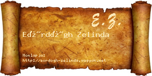 Eördögh Zelinda névjegykártya